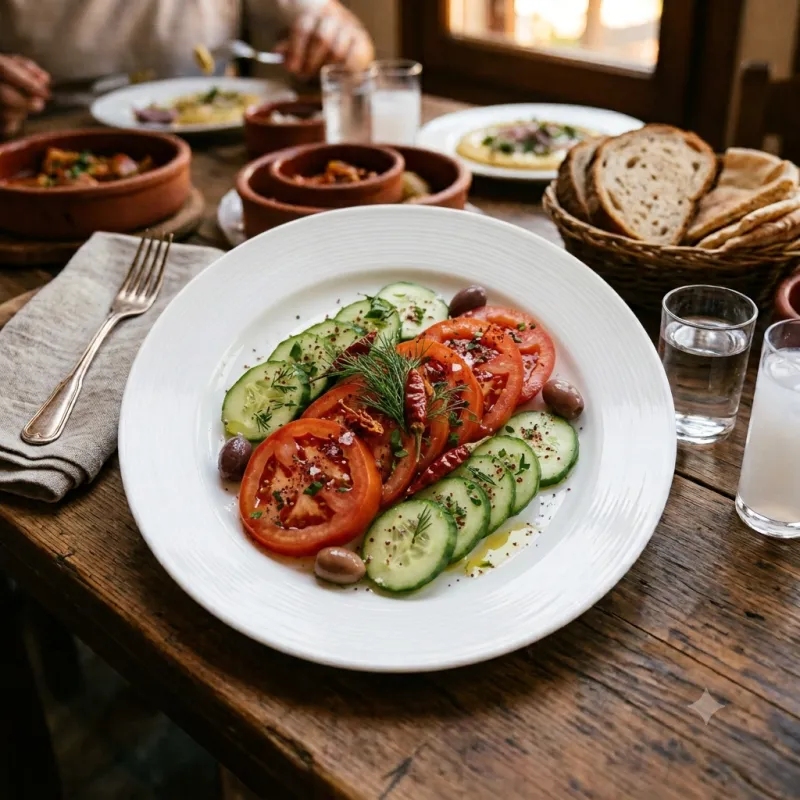 TOMATO AND CUCUMBER SALAD