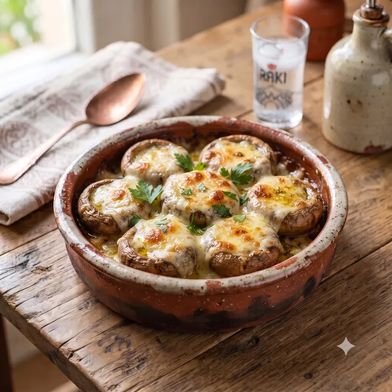 MUSHROOMS WITH KAŞAR CHEESE  1 PIECE