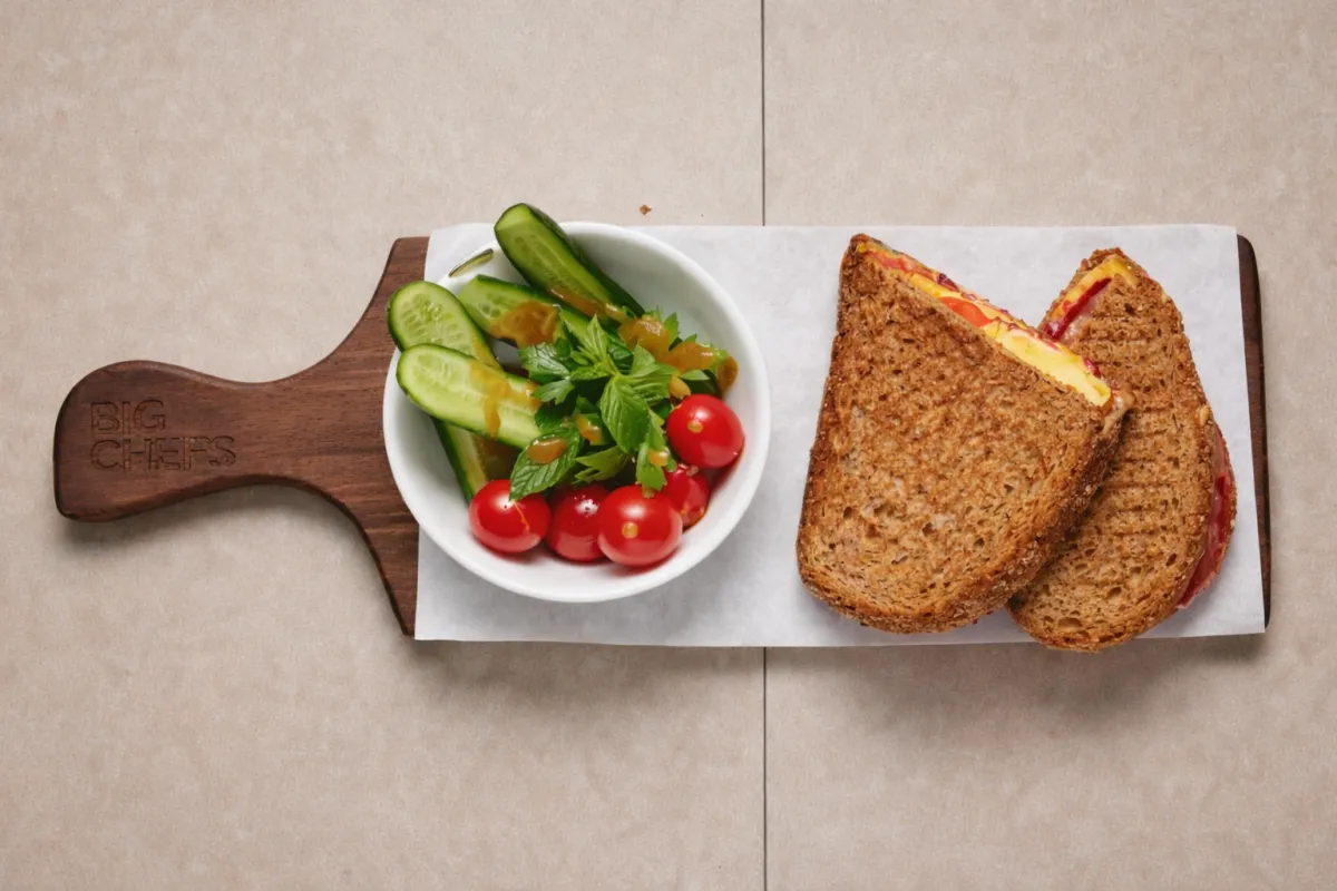 Kepek Ekmeğinde Beyaz Peynirli Tost