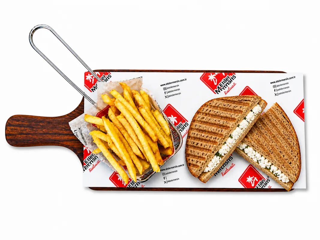 Kepek Ekmeğinde Beyaz Peynirli Tost