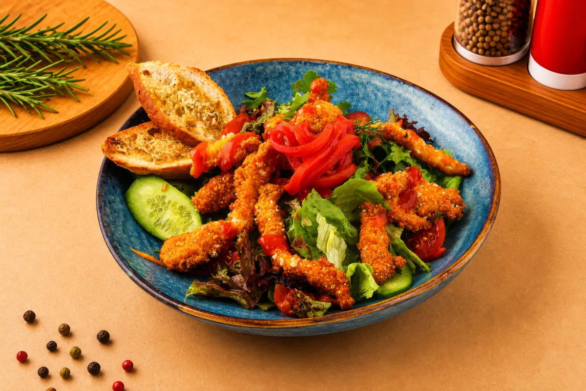 KAJUN ÇITIR TAVUKLU AKDENİZ SALATASI